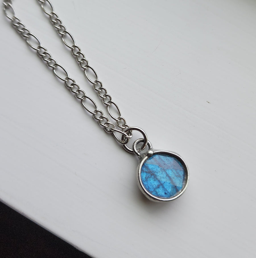 Simple, Sweet, Faceted Blue Labradorite Necklace - SOLD