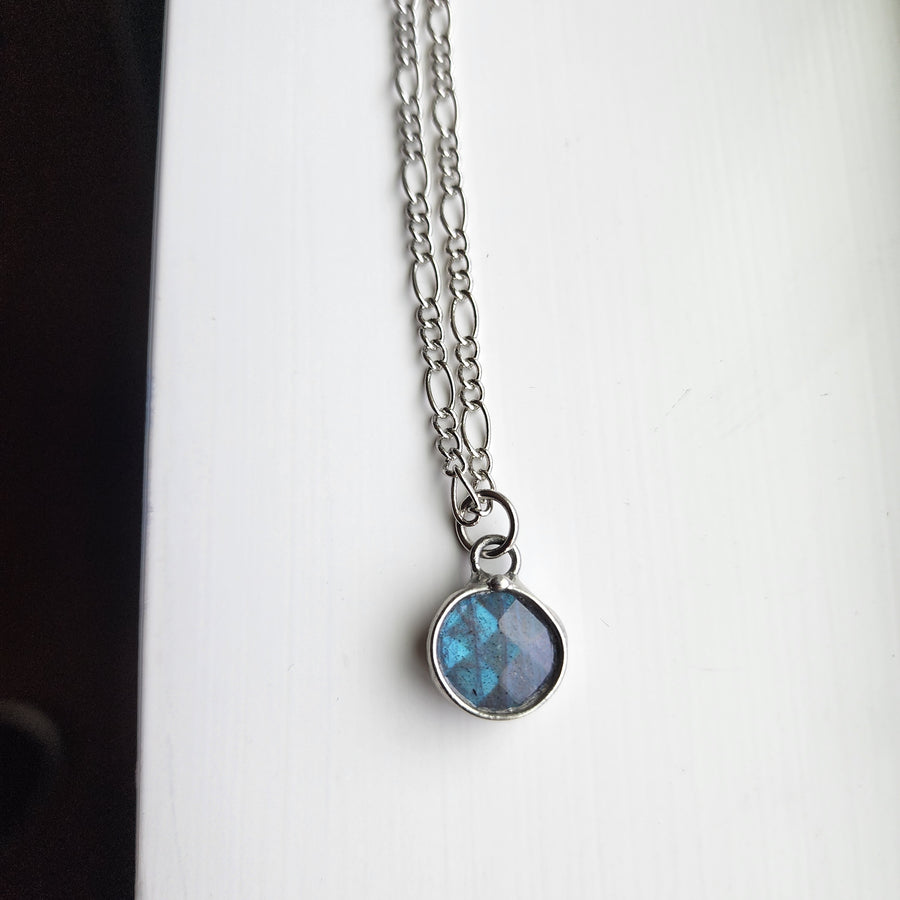 Simple, Sweet, Faceted Blue Labradorite Necklace - SOLD