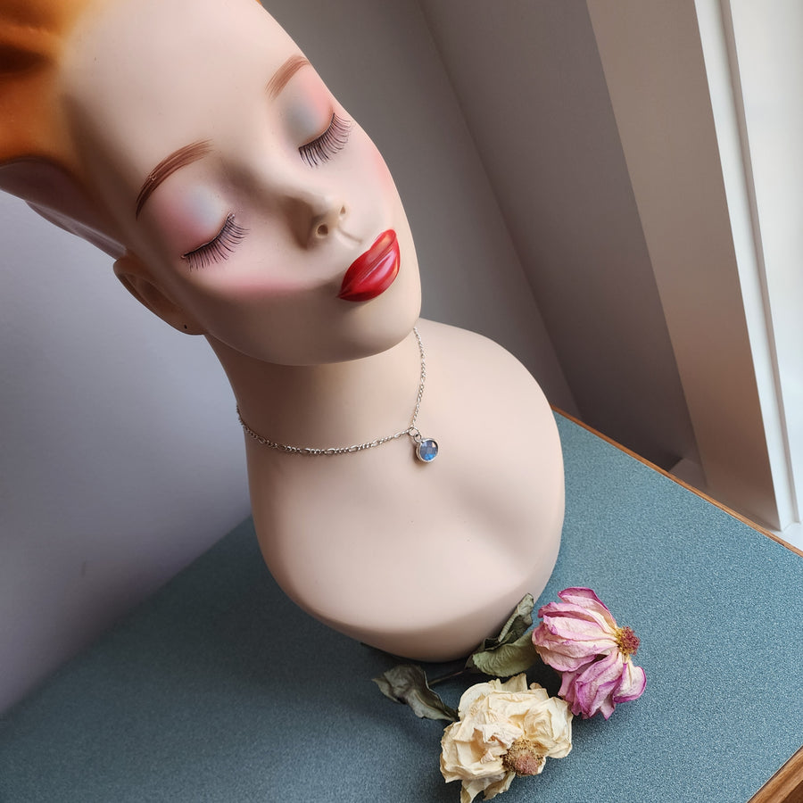 Simple, Sweet, Faceted Blue Labradorite Necklace - SOLD