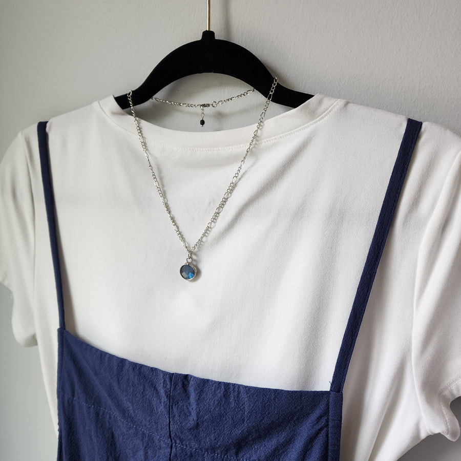 Simple, Sweet, Faceted Blue Labradorite Necklace - SOLD