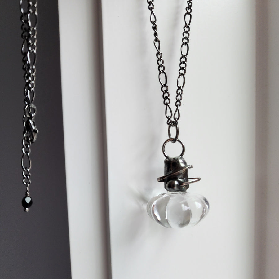 Unique Pendant Necklace, Vintage Glass Perfume Stopper - SOLD