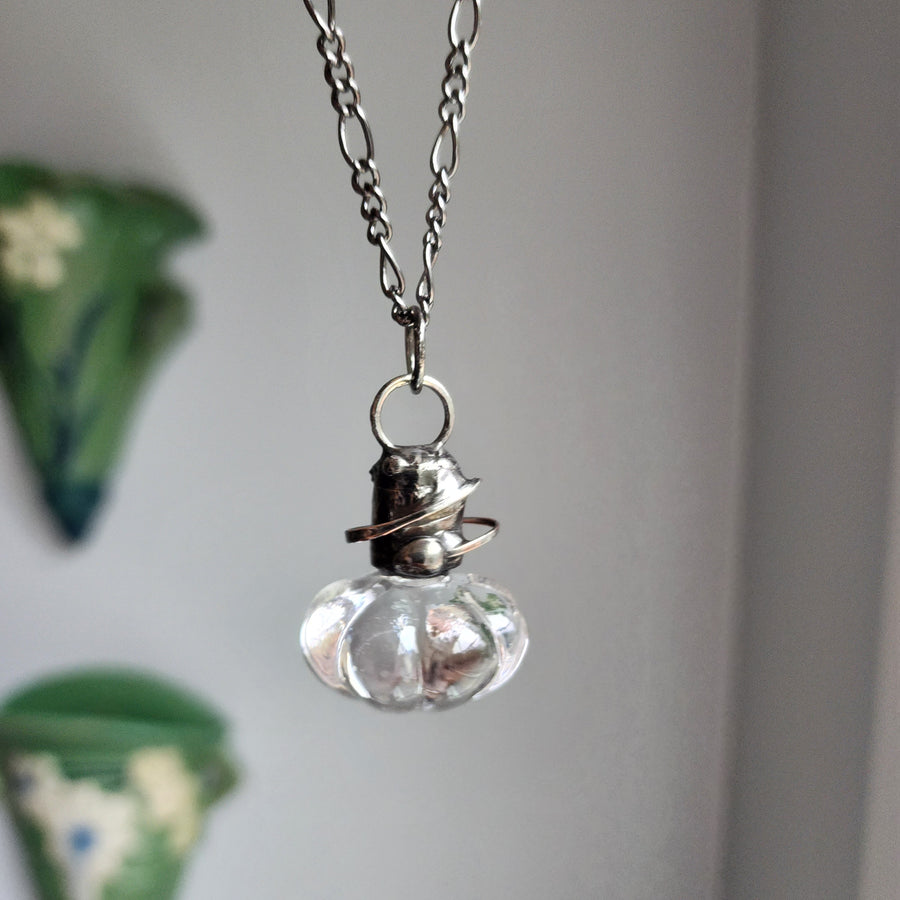 Unique Pendant Necklace, Vintage Glass Perfume Stopper - SOLD
