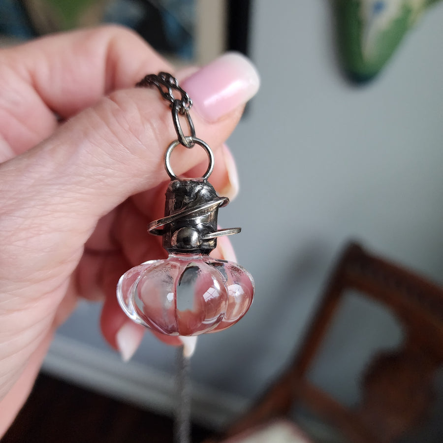Unique Pendant Necklace, Vintage Glass Perfume Stopper - SOLD