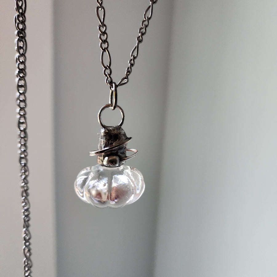 Unique Pendant Necklace, Vintage Glass Perfume Stopper - SOLD