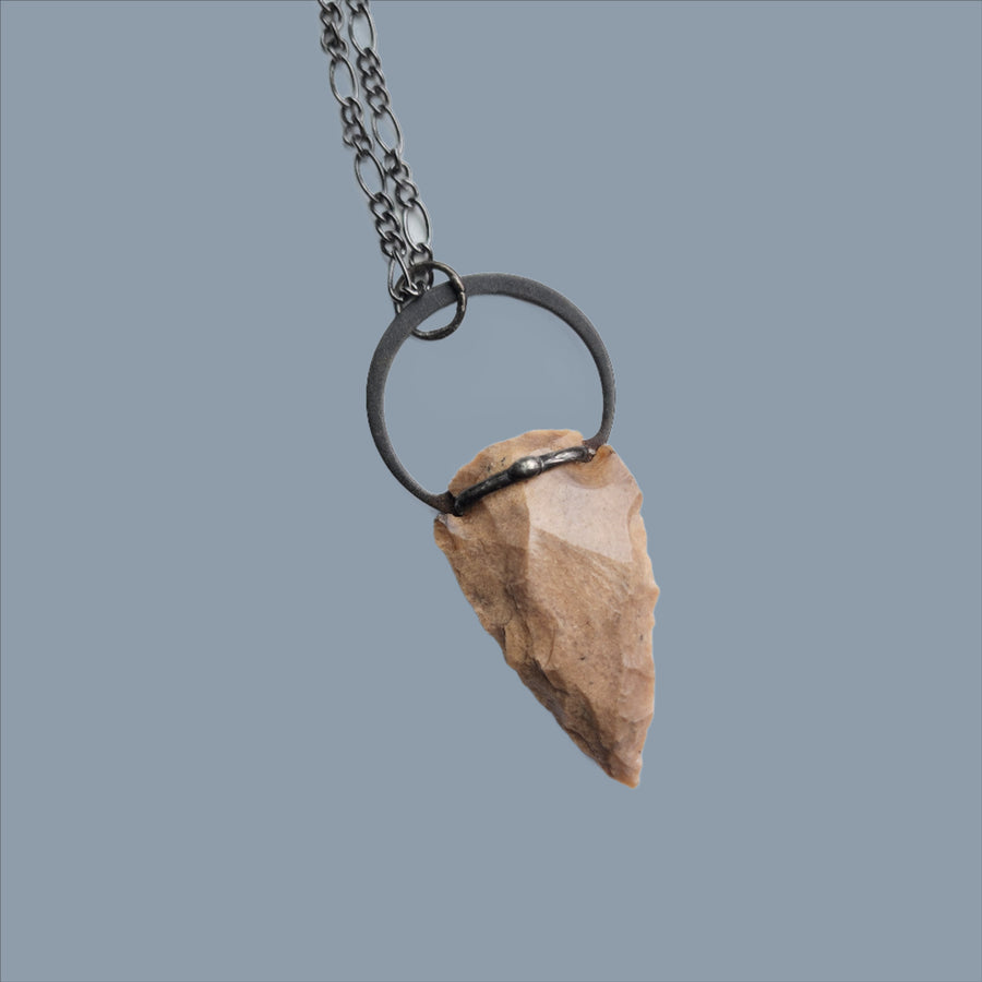 Hand Knapped Arrowhead Pendant for Men or Women