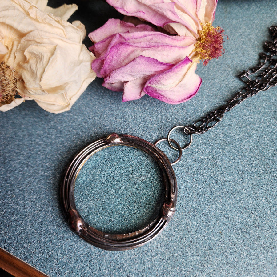 Copper Magnifying Glass Necklace