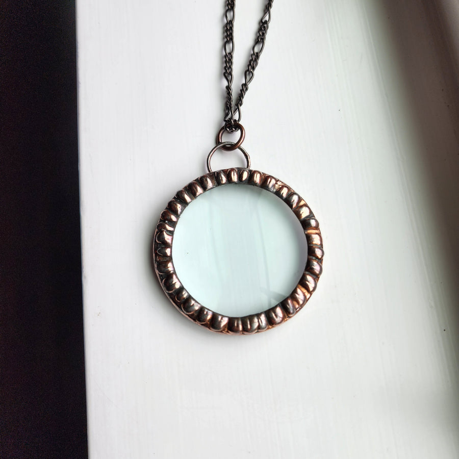 Handcrafted Copper Magnifier Necklace - SOLD