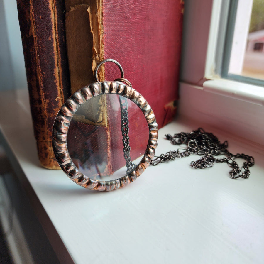 Handcrafted Copper Magnifier Necklace - SOLD