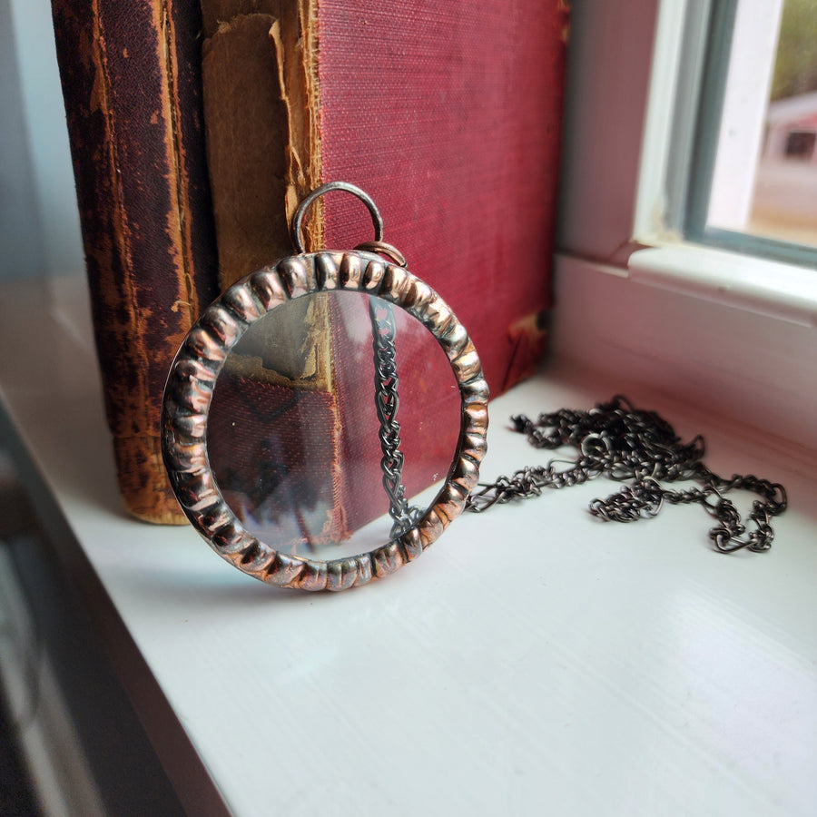 Handcrafted Copper Magnifier Necklace