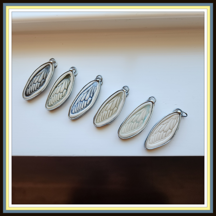 Porcelain Cicada Pendant Necklace
