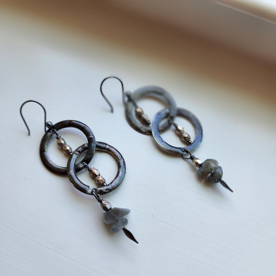 Long Boho Earrings, Handcrafted - SOLD