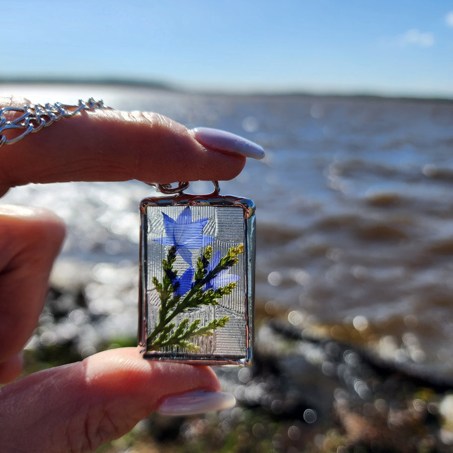 Real Pressed Flower Jewelry, Stained Glass
