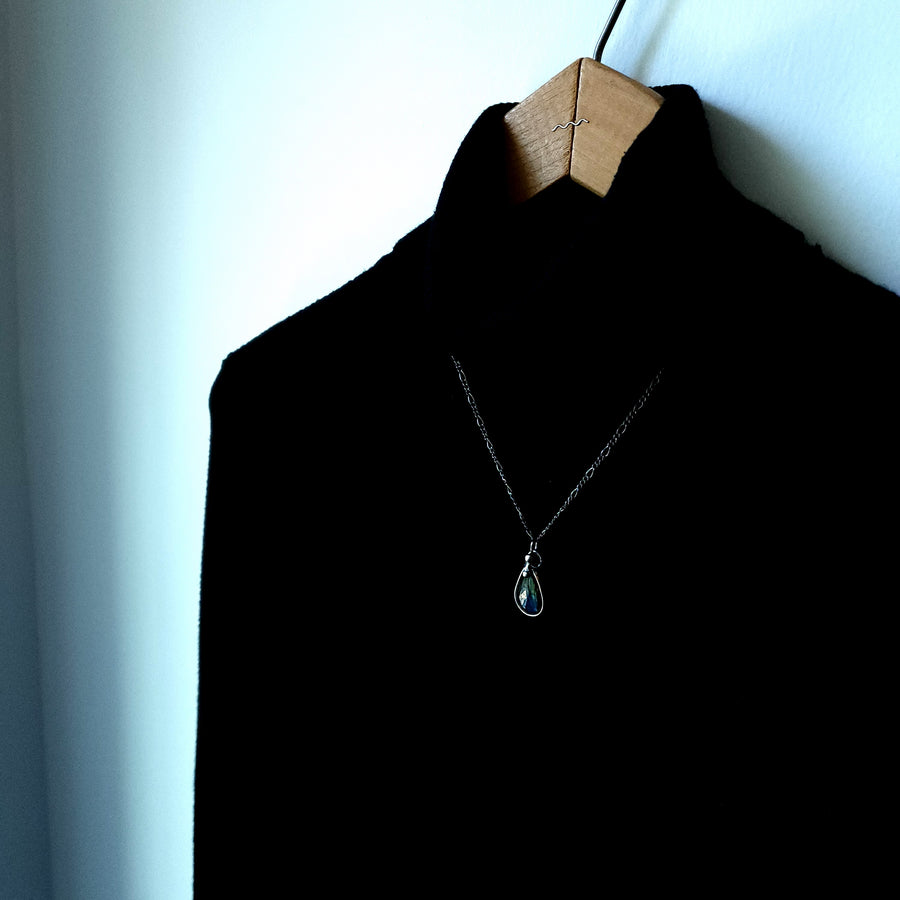 Pear Shaped Labradorite Necklace - SOLD