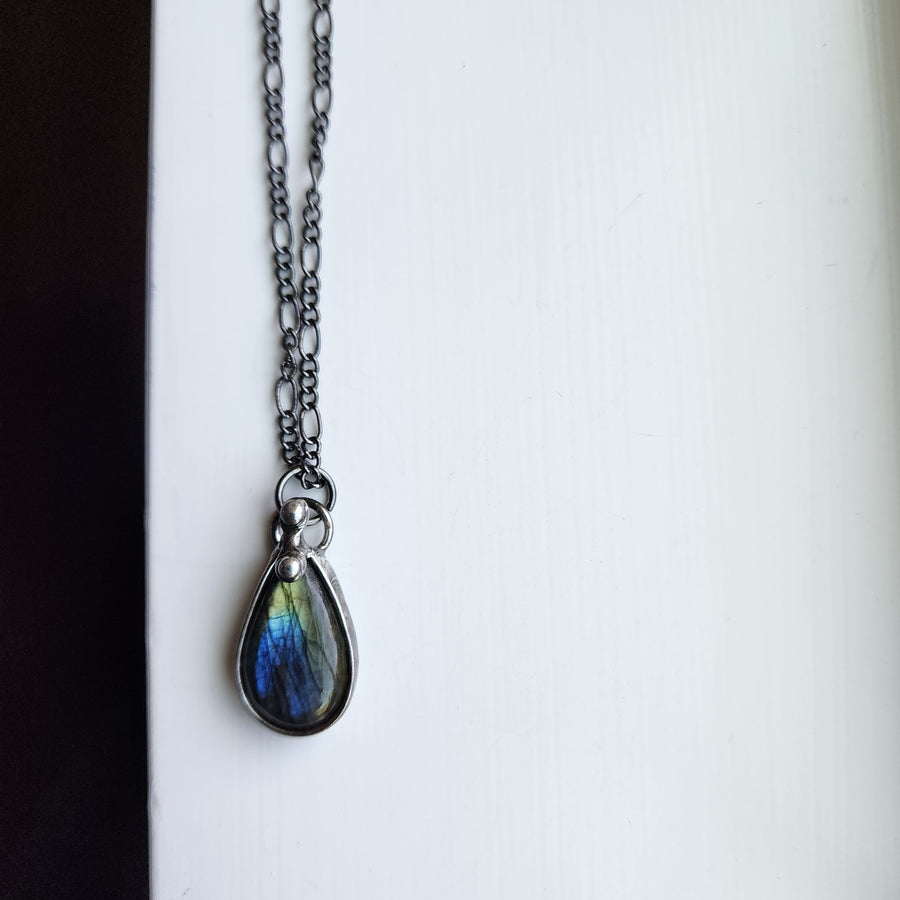 Pear Shaped Labradorite Necklace - SOLD
