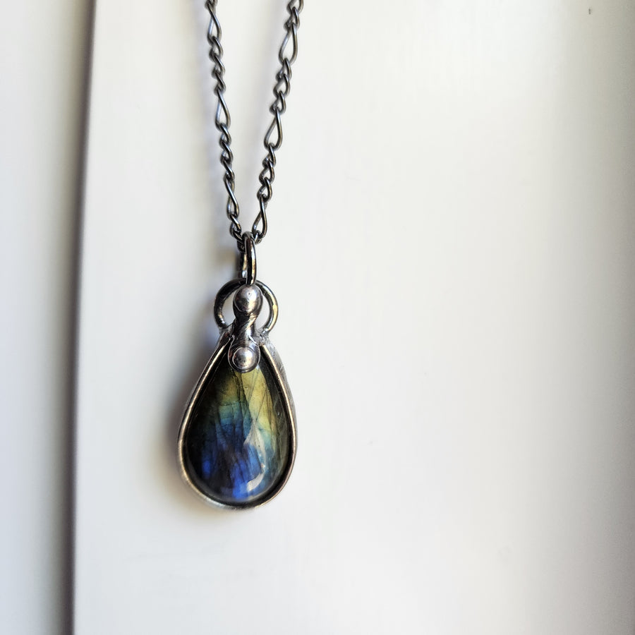 Pear Shaped Labradorite Necklace - SOLD