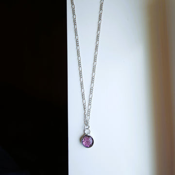 Small Fused Glass Pendant, Pink or Purple, You Decide - SOLD