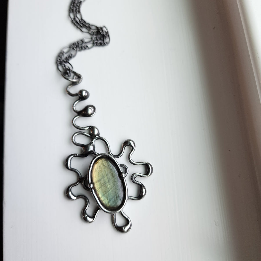 Large Labradorite Statement Necklace - SOLD