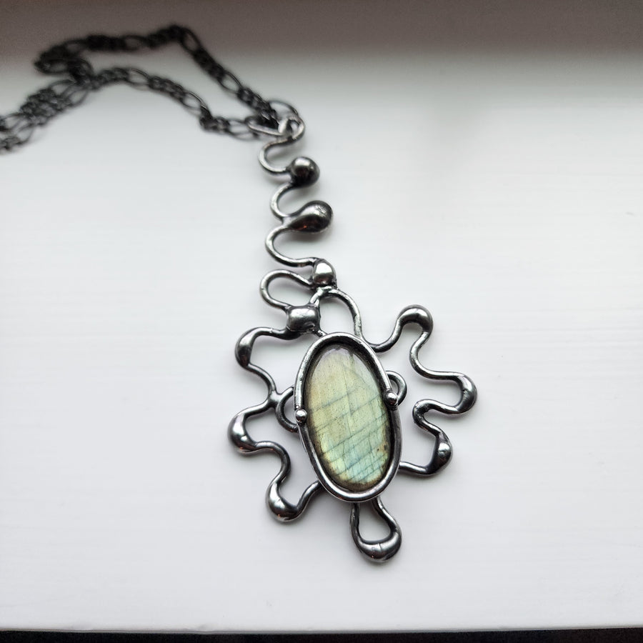 Large Labradorite Statement Necklace - SOLD