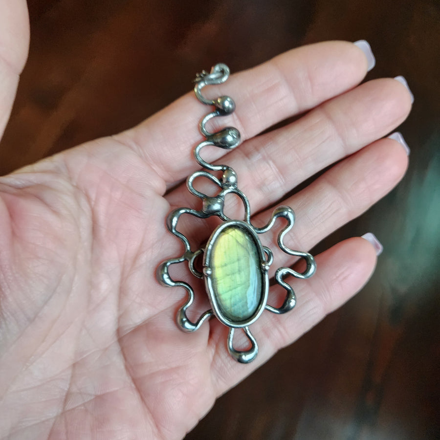 Large Labradorite Statement Necklace - SOLD