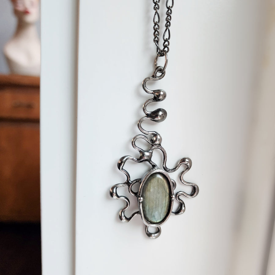 Large Labradorite Statement Necklace - SOLD