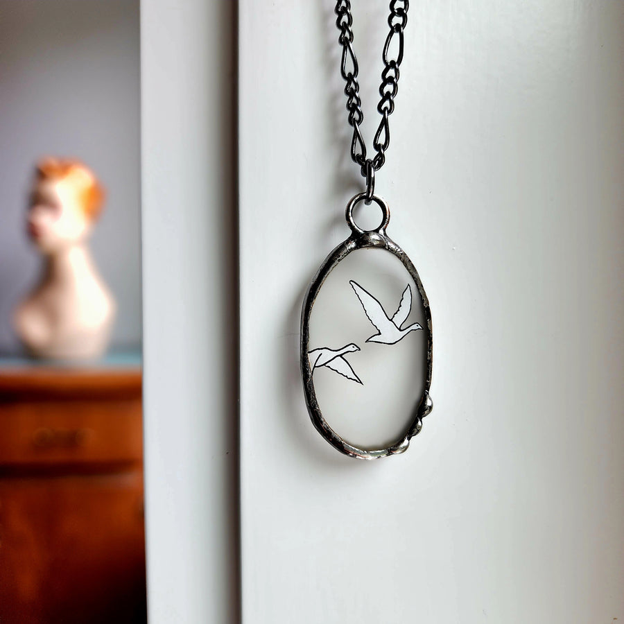 Grey Goose Pendant Necklace - SOLD