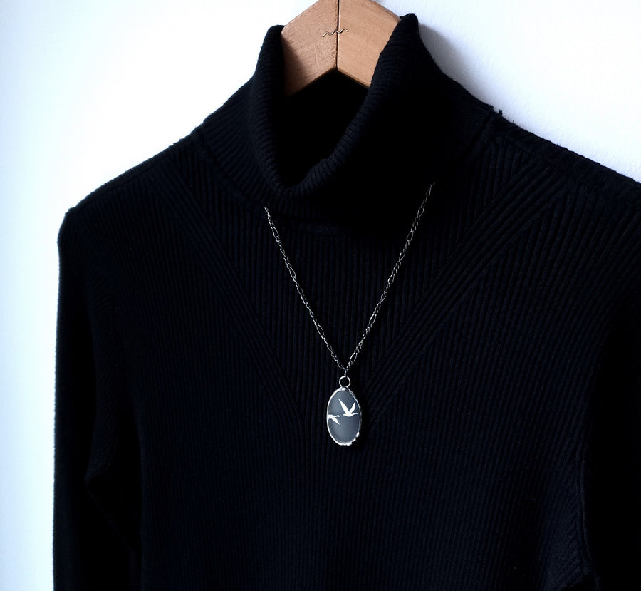Grey Goose Pendant Necklace - SOLD