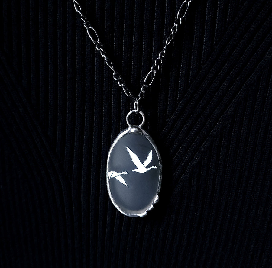 Grey Goose Pendant Necklace - SOLD