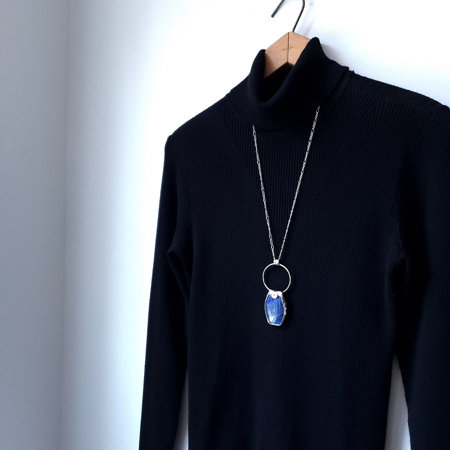 Lapis Lazuli Gemstone Statement Pendant