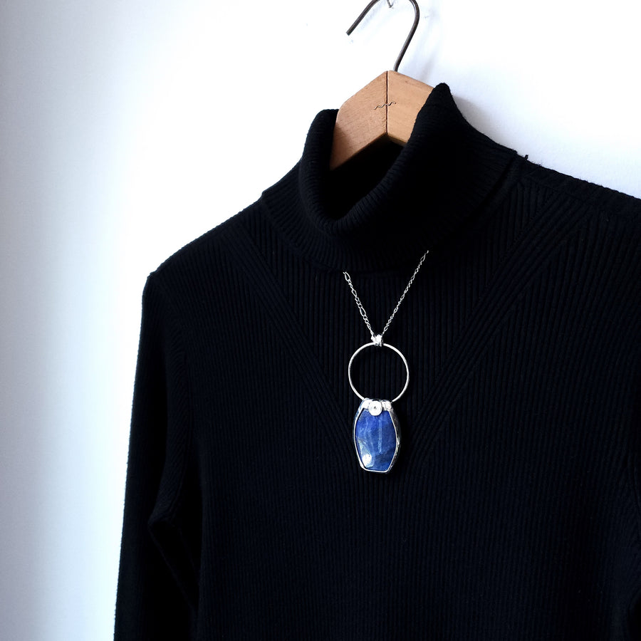 Lapis Lazuli Gemstone Statement Pendant