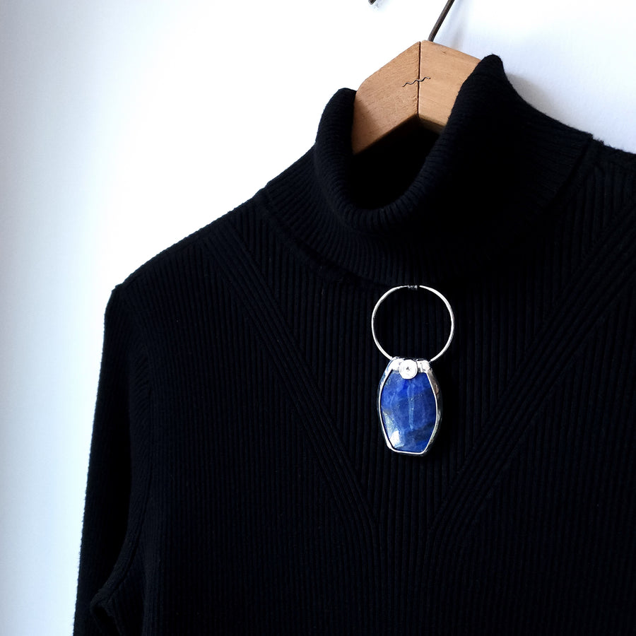 Lapis Lazuli Gemstone Statement Pendant