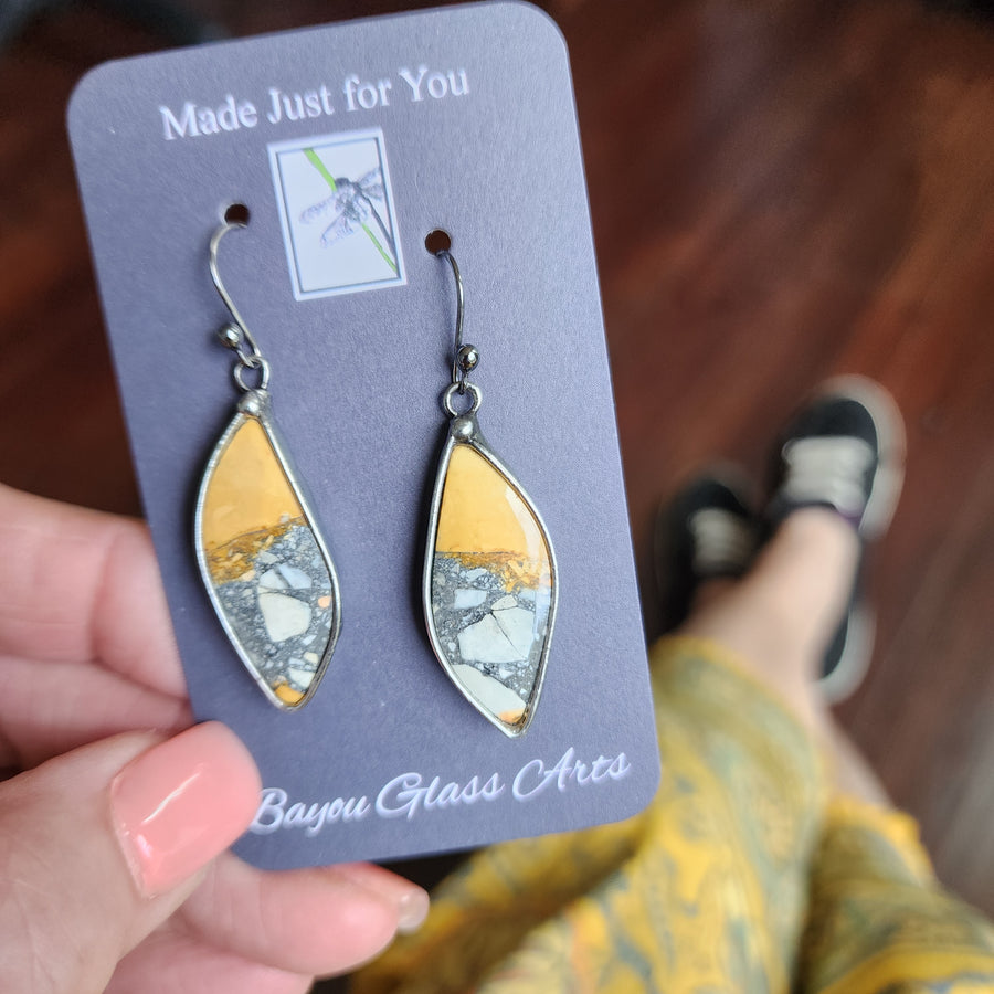 Unique Gemstone Earrings for Women, Maligano Jasper Earrings - SOLD