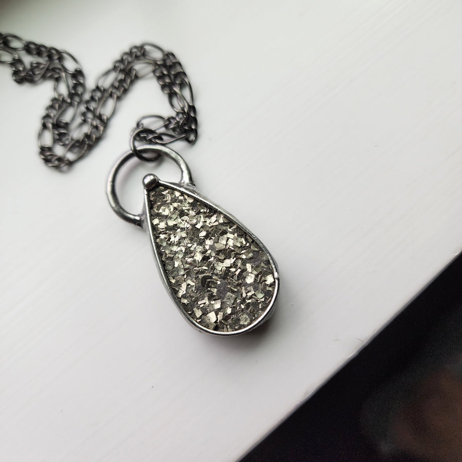 Large Golden Pyrite Druzy, Raw Pyrite