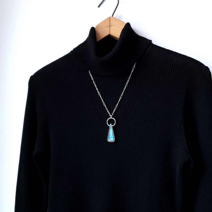 SOLD - Blue Labradorite Pendant Necklace for Women