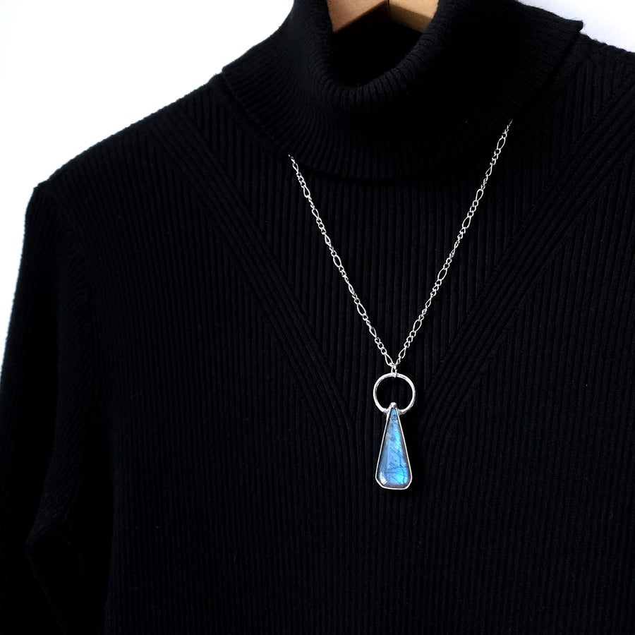 SOLD - Blue Labradorite Pendant Necklace for Women