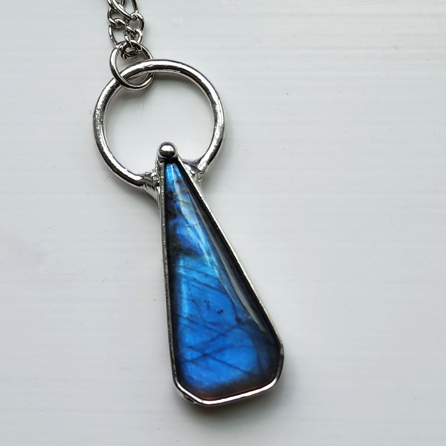 SOLD - Blue Labradorite Pendant Necklace for Women