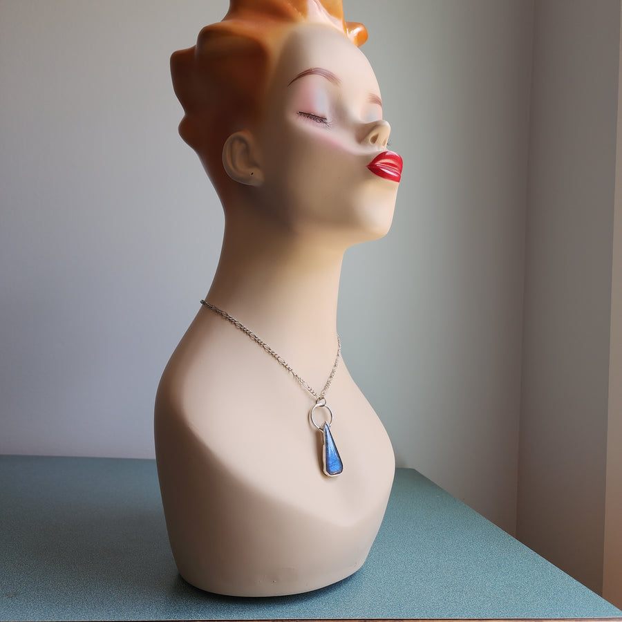 SOLD - Blue Labradorite Pendant Necklace for Women