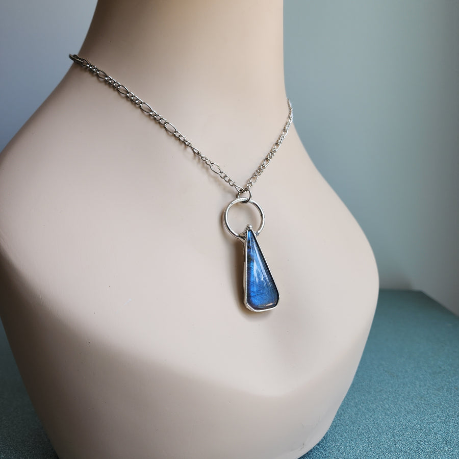 SOLD - Blue Labradorite Pendant Necklace for Women