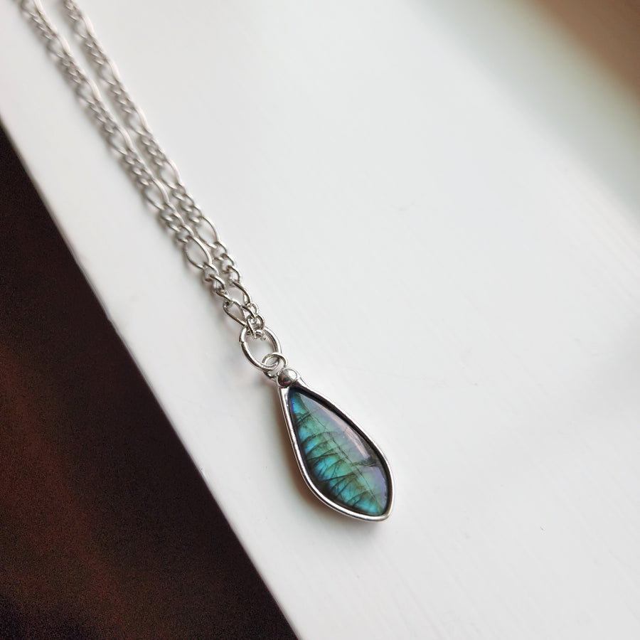 Small Labradorite Pendant Necklace - SOLD