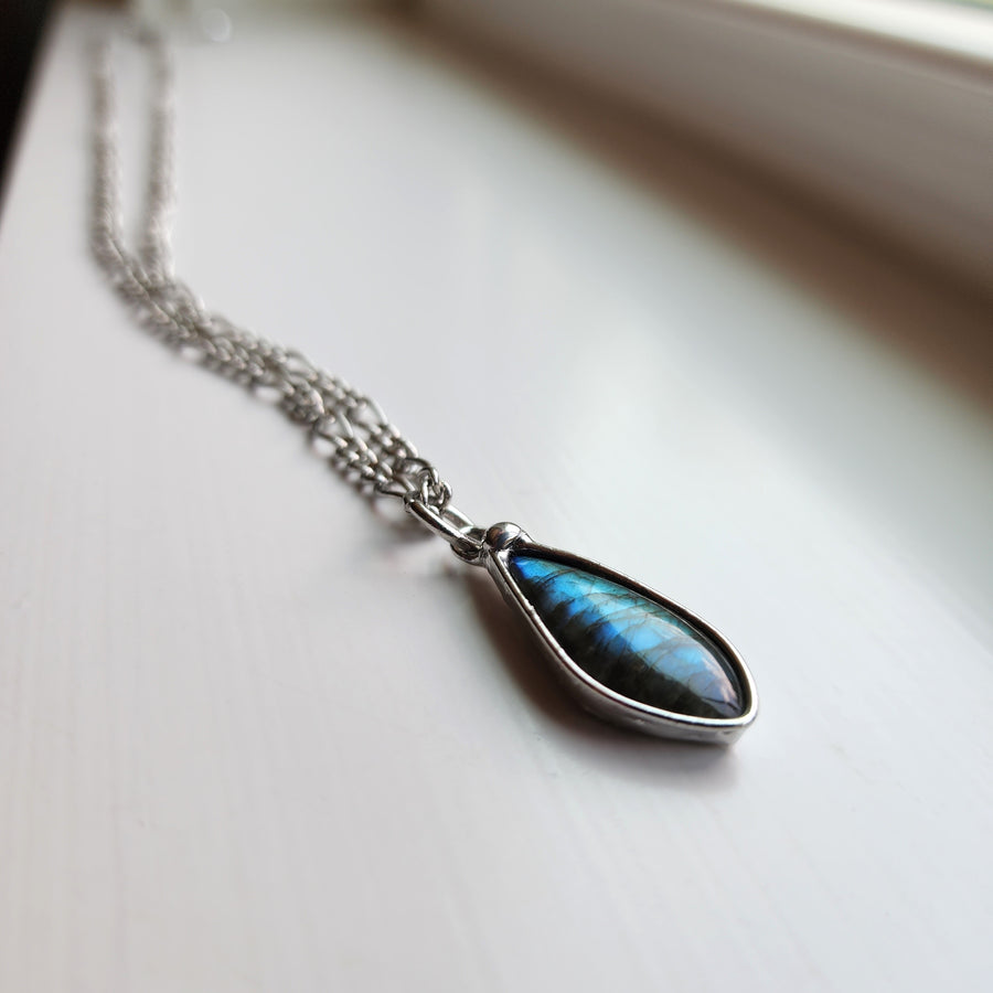 Small Labradorite Pendant Necklace - SOLD
