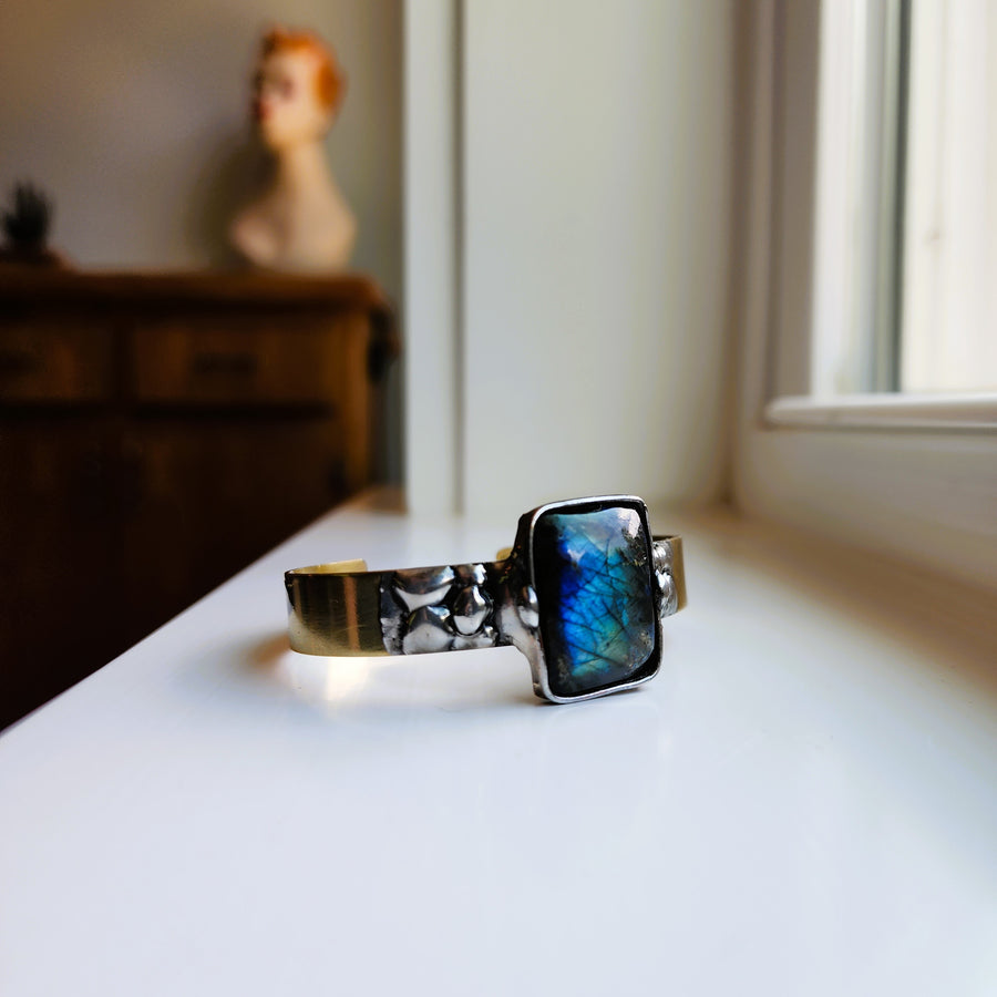 Blue Labradorite Cuff Bracelet- SOLD