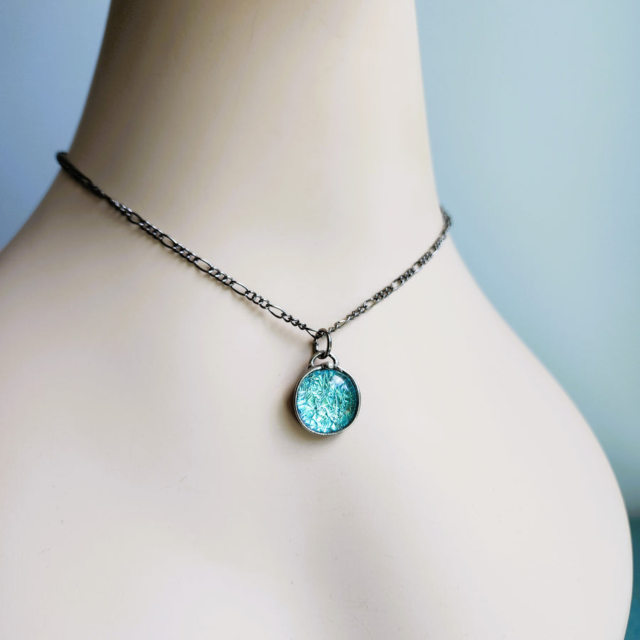 SOLD - Turquoise Blue Glass Pendant