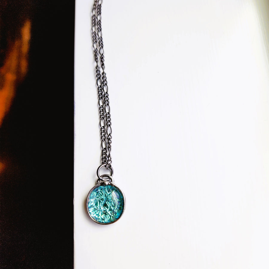 SOLD - Turquoise Blue Glass Pendant