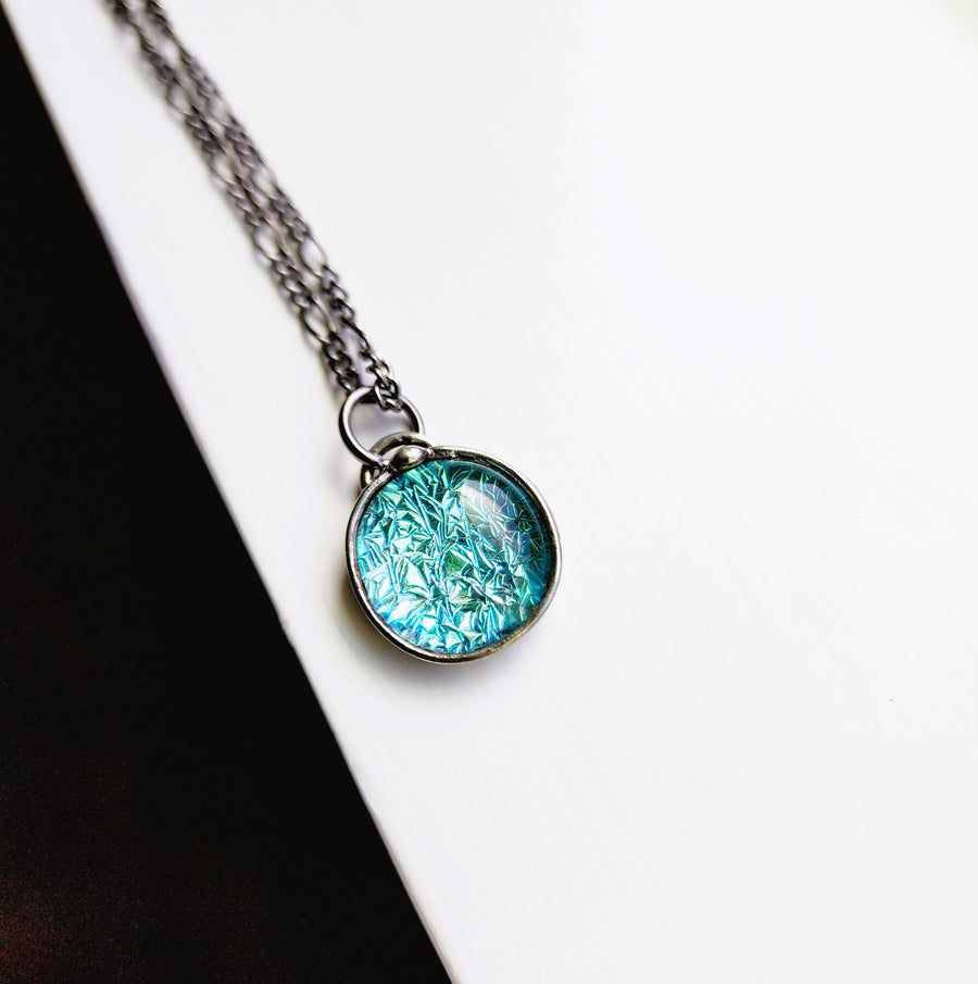 SOLD - Turquoise Blue Glass Pendant