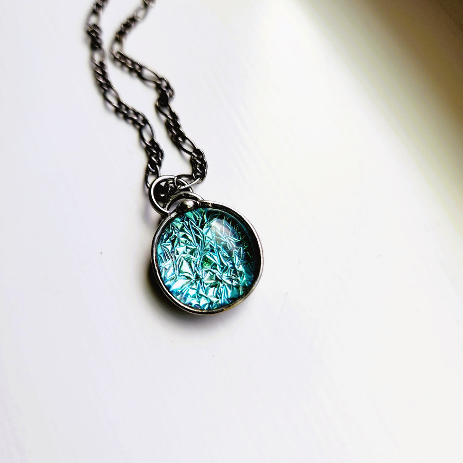 SOLD - Turquoise Blue Glass Pendant