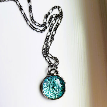 SOLD - Turquoise Blue Glass Pendant