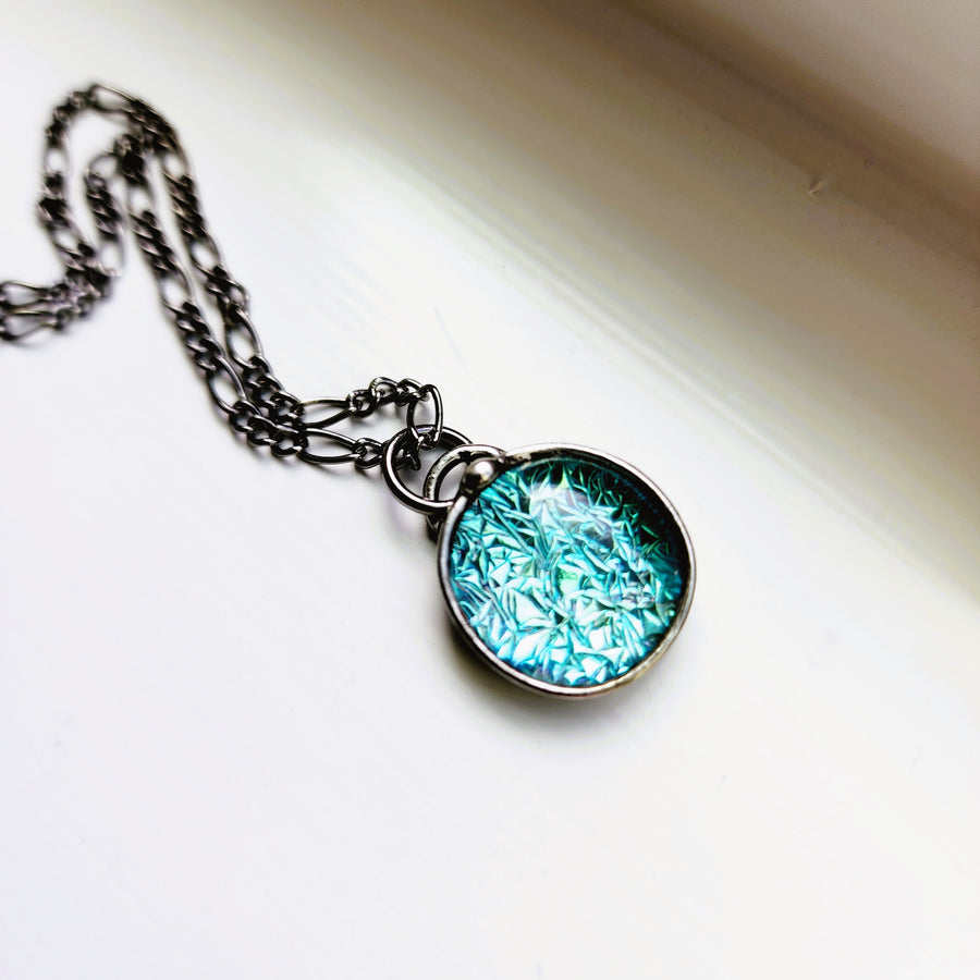 SOLD - Turquoise Blue Glass Pendant