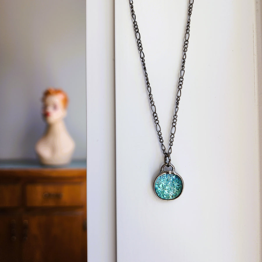 SOLD - Turquoise Blue Glass Pendant