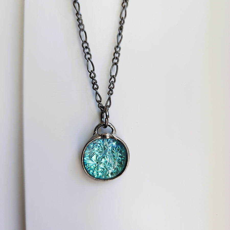 SOLD - Turquoise Blue Glass Pendant