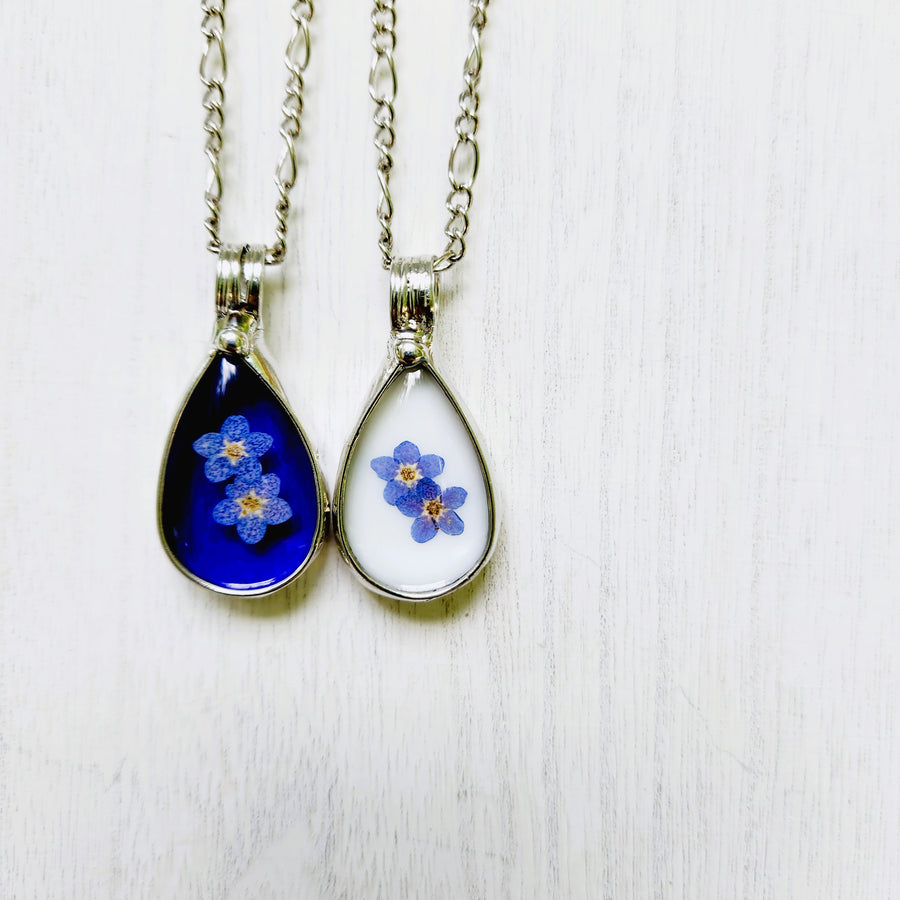 Forget Me Nots on Real Stained Glass