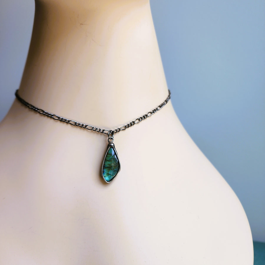 SOLD - Small Labradorite Pendant Necklace